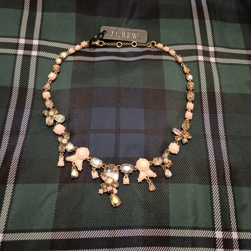 J. Crew Pink and Gold Women's Necklace